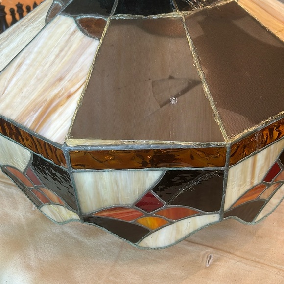 Tiffany Stained Glass Hanging Light - Picture 12 of 14